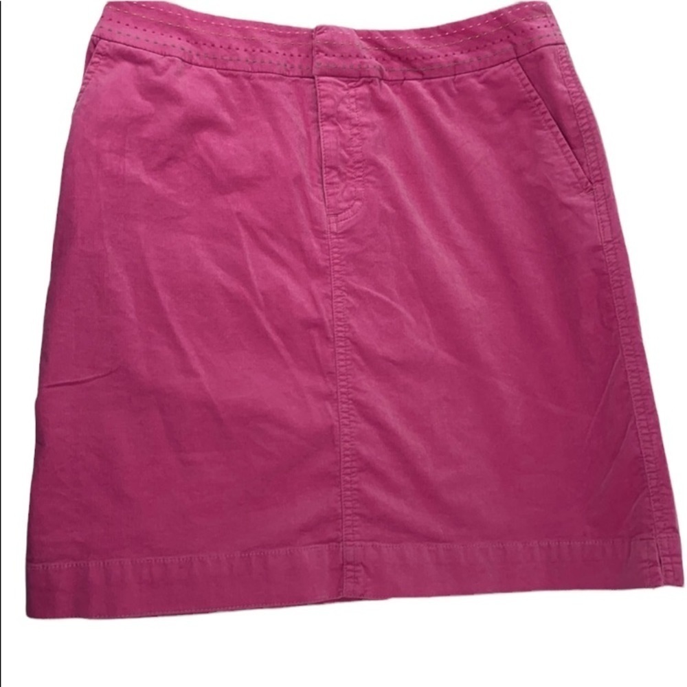 VTG Lilly Pulitzer Pink Velvet Skirt Pockets Soft SZ 2 Career Feminine Timeless